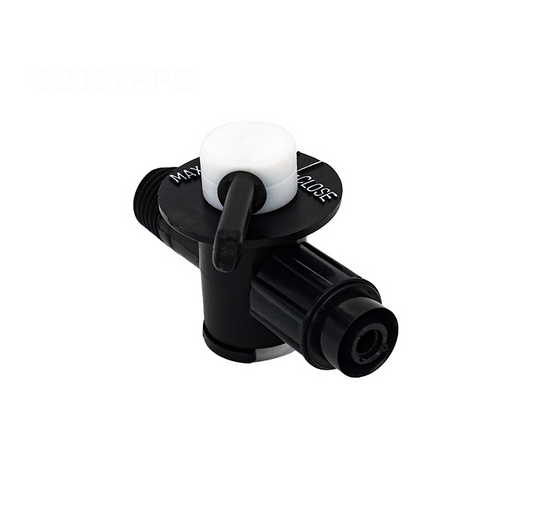 Pentair Black .25" Control Valve/Hose Nut for Chlorine Bromine Feeder R172060Z