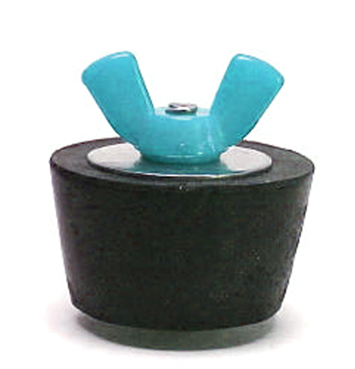 #12 Winter Plug 2" Fitting Colored Wingnut, Turquoise SP212C