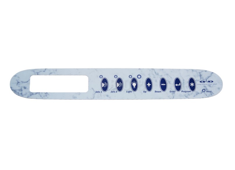 Dimension One Spas Control Inlay 01560-350