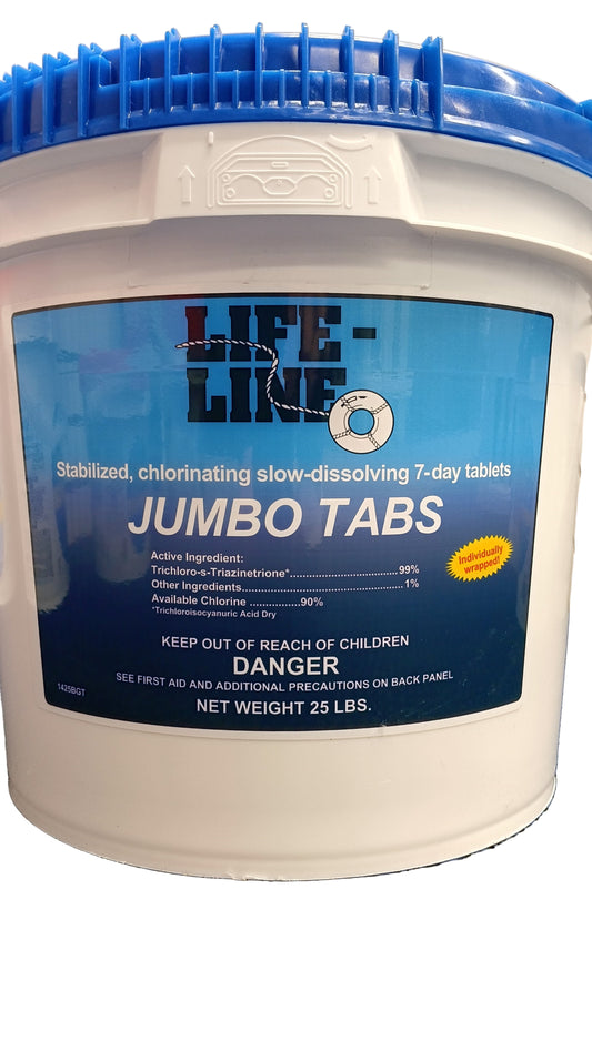 LifeLine 3" Chlorine Tablets (8 OZ WRAPPED) 25lbs