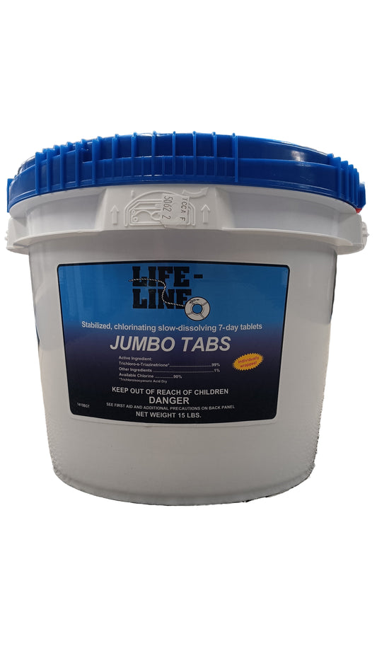 Lifeline 3" Chlorine Tabs 15lbs (8oz Wrapped)