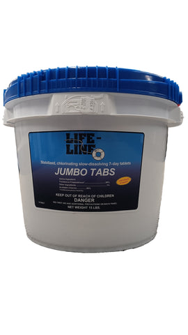 Lifeline 3" Chlorine Tabs 15lbs (8oz Wrapped)
