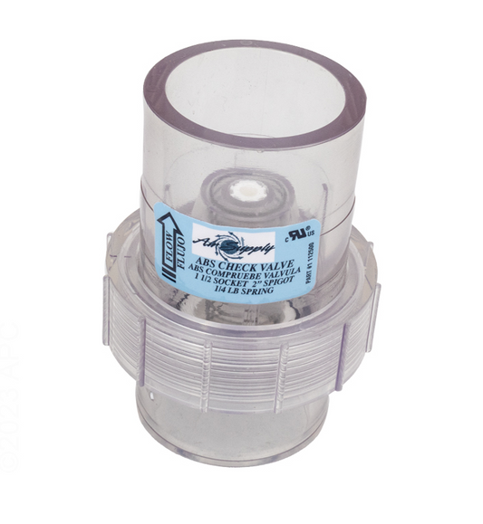 Air Supply Balboa Spa 1 1/2" Check Valve Spring Style AS5001100