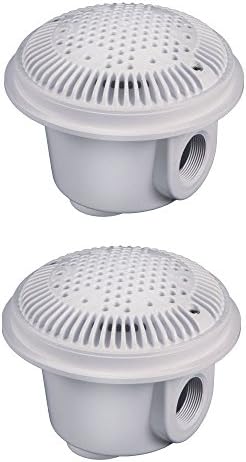 Hayward Vinyl Dual Suction Outlet  W/Grate 1.5" White 2Pack WG1048AVPAK2