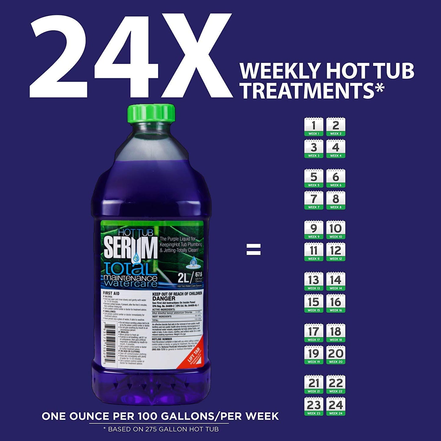 Hot Tub Serum Total Maintenance 2Ltr WM-001