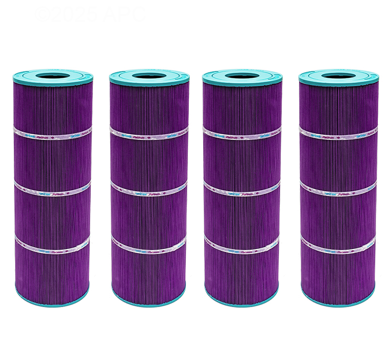 Hurricane 81Sq Ft Purple Cartridge Filter 7"x19 5/18" 4 pack HF748304P