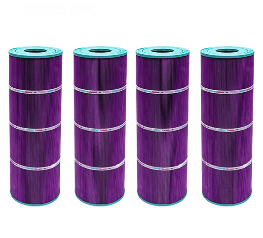 Hurricane 81Sq Ft Purple Cartridge Filter 7"x19 5/18" 4 pack HF748304P