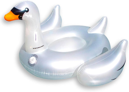 Swimline Giant Inflatable LED Light Up Swan 90702