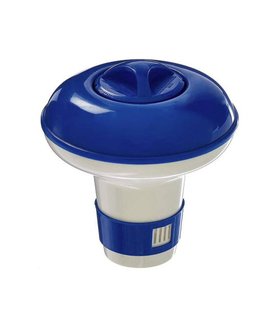 PoolStyle Floating Spa/Hot Tub Tab Dispenser for 1" Tabs, Blue/White PSL-45-5005