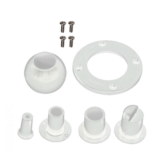 Pentair Inlet Eyeball Replacement Kit, 1.25" White 084280001