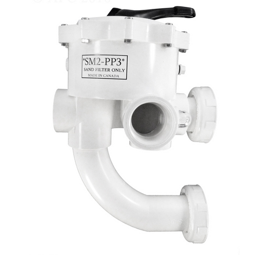 Praher 2" ABS Pre-Plumbed Side Mount Multiport Valve for Triton Sand Filter PRSM2PP3