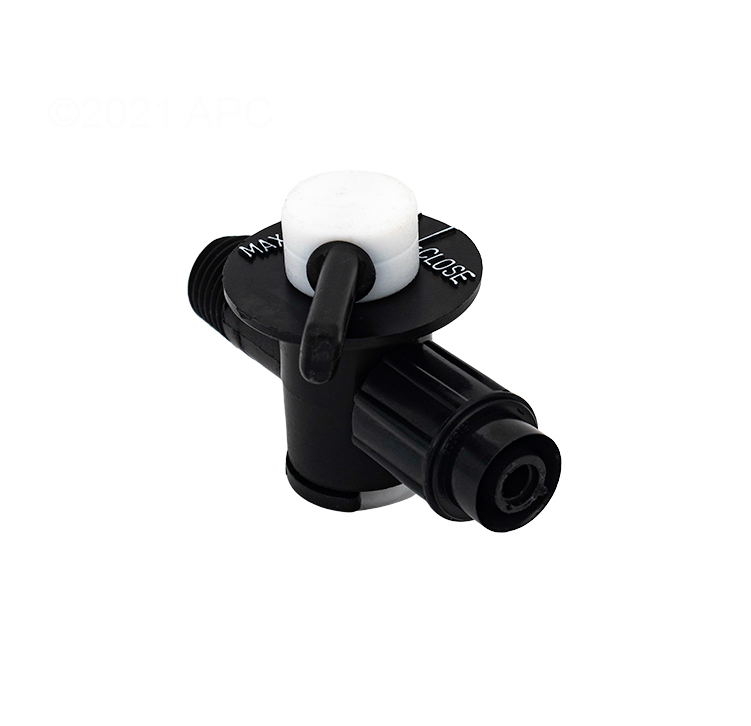 Pentair Black .25" Control Valve/Hose Nut for Chlorine Bromine Feeder R172060Z