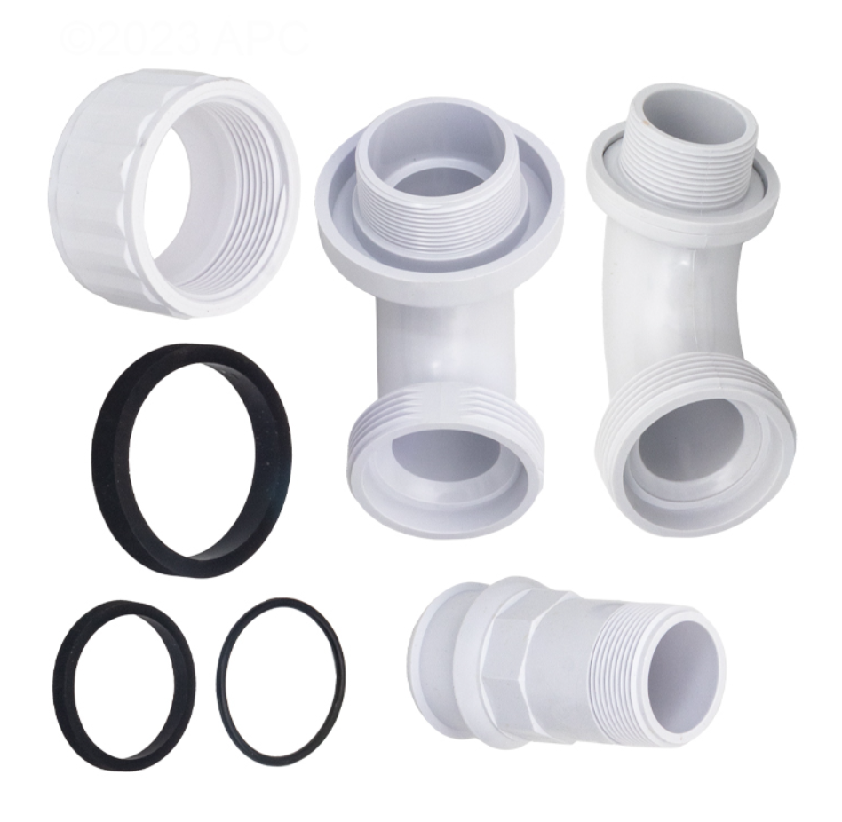 Hayward 1-1/2" Male x 90° Sweep Elbow (Short), Self-Aligning (ABS) SP1485