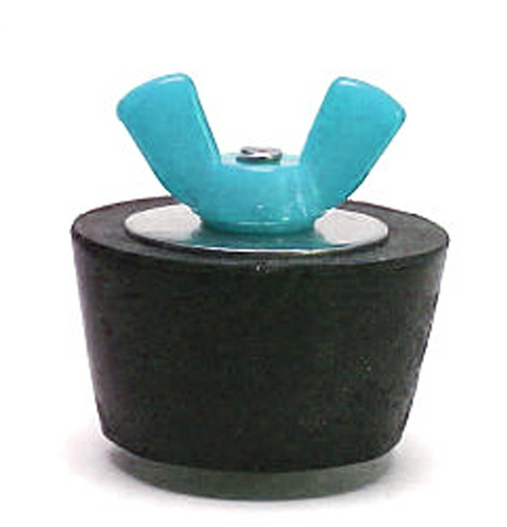 #12 Winter Plug 2" Fitting Colored Wingnut, Turquoise SP212C