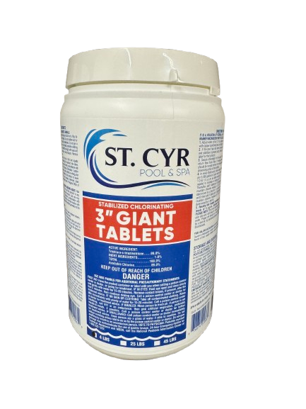 St. Cyr Stabilized Chlorinating 3" Giant Tabs (4lbs)