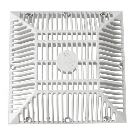 Waterway 9" x 9" Square Grate, White WW6424790V