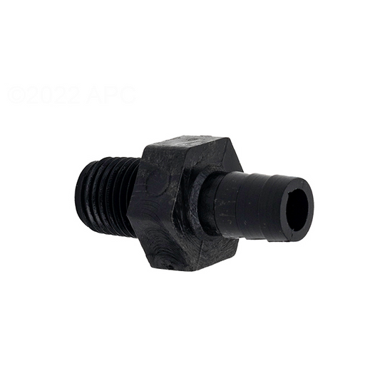 Waterway 1/4" Male Pipe Thread X 3/8" Barb Adapter WW6724350B