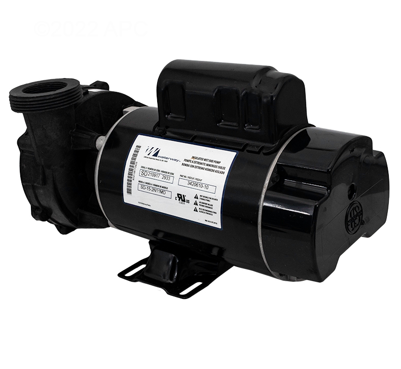 Waterway 1.5HP 115V 2 Speed 48Y HI-FLO Spa Pump WW342061010