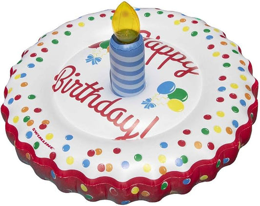 Swimline Light Up Birthday Cake Inflatable Pool Float 90568